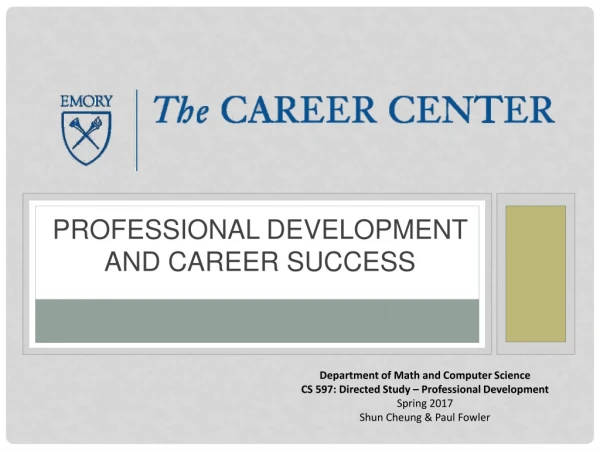 Professional Development and Career Success