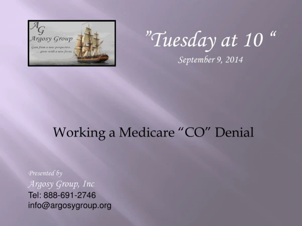 Working a Medicare “CO” Denial