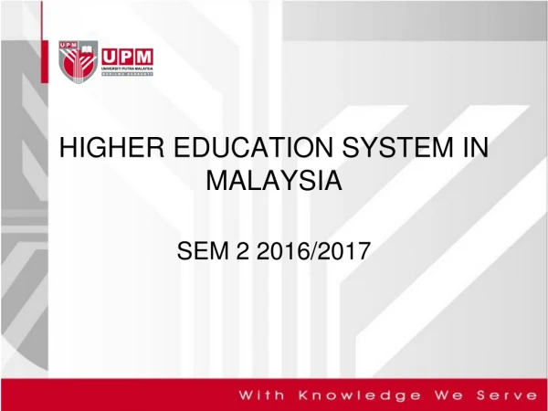 HIGHER EDUCATION SYSTEM IN MALAYSIA