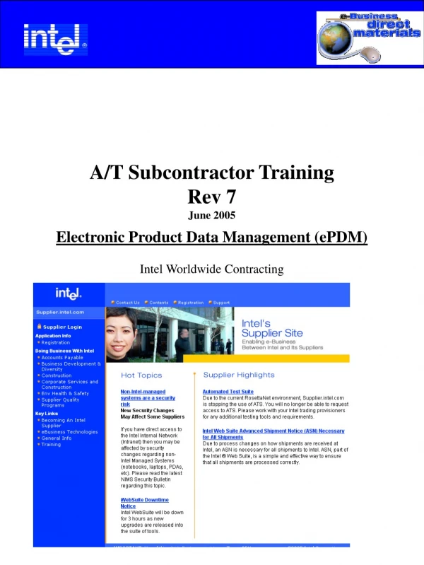 A/T Subcontractor Training Rev 7 June 2005