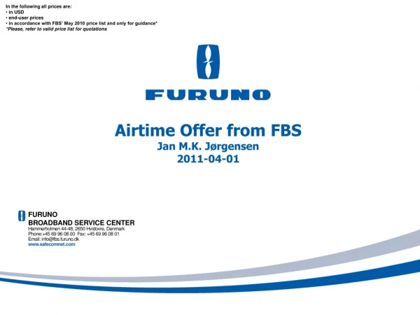 Airtime Offer from FBS Jan M.K. Jørgensen 2011-04-01