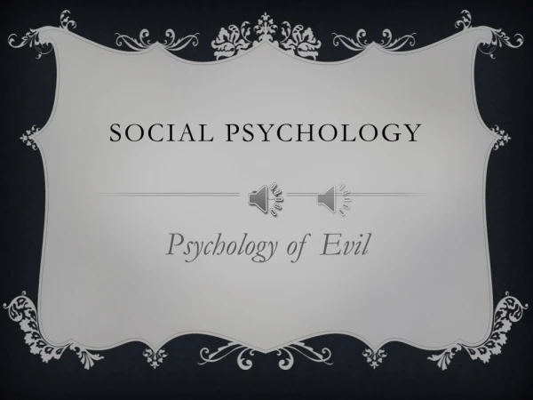 Social  psychology