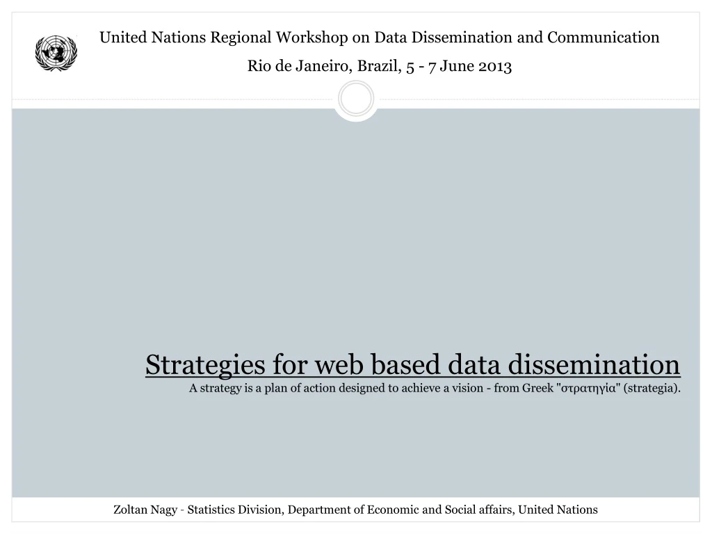 strategies for web based data dissemination