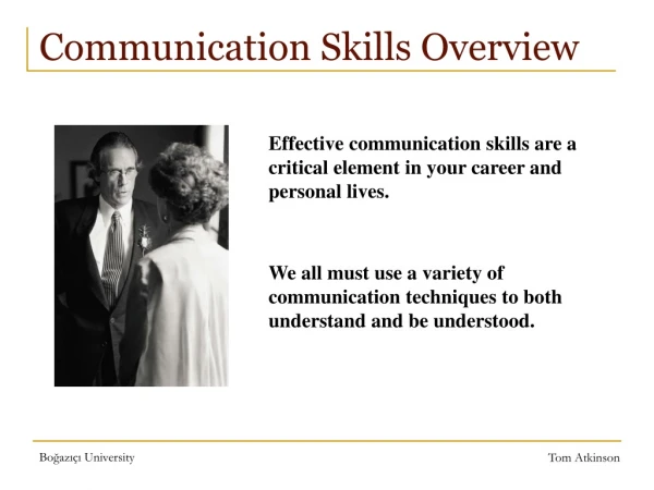 Communication Skills Overview