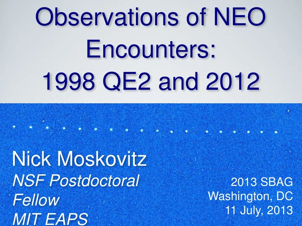 ground based observations of neo encounters 1998