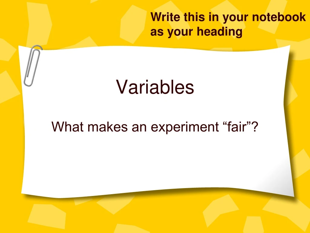 variables