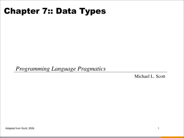 Chapter  7:: Data Types