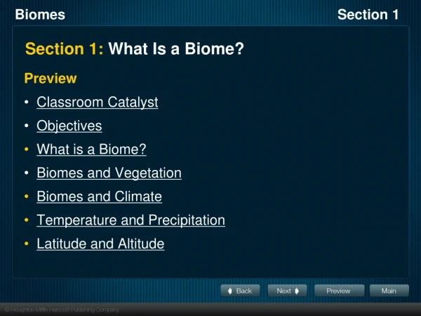 Section 1:  What Is a Biome?