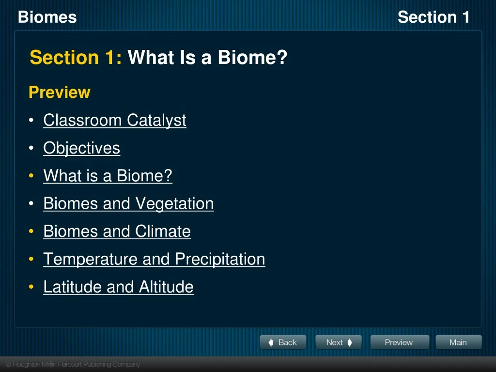 section 1 what is a biome