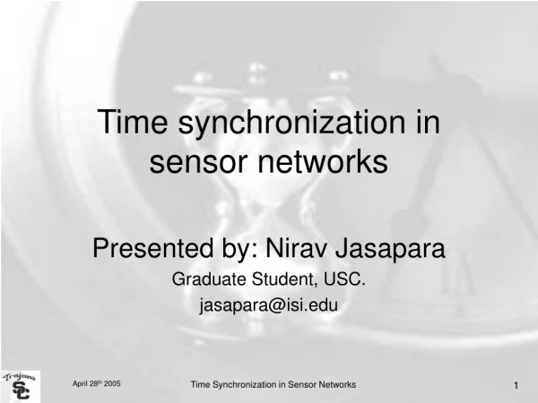 Time synchronization in sensor networks