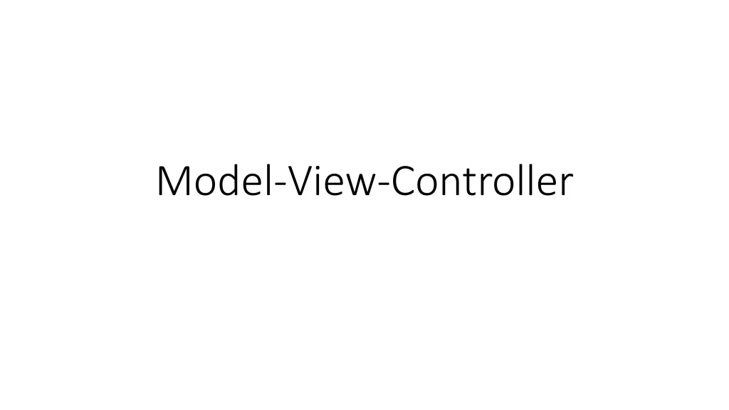 model view controller