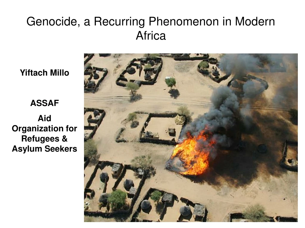 genocide a recurring phenomenon in modern africa