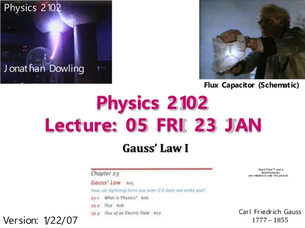 Physics 2102  Lecture: 05 FRI 23 JAN
