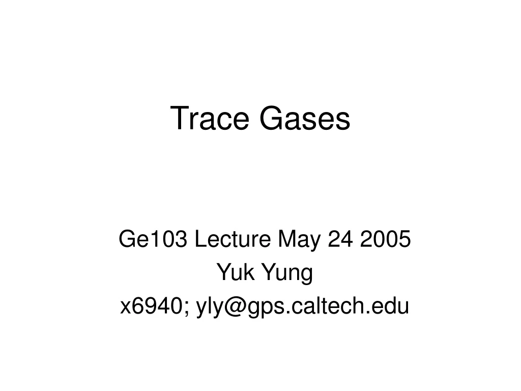 trace gases
