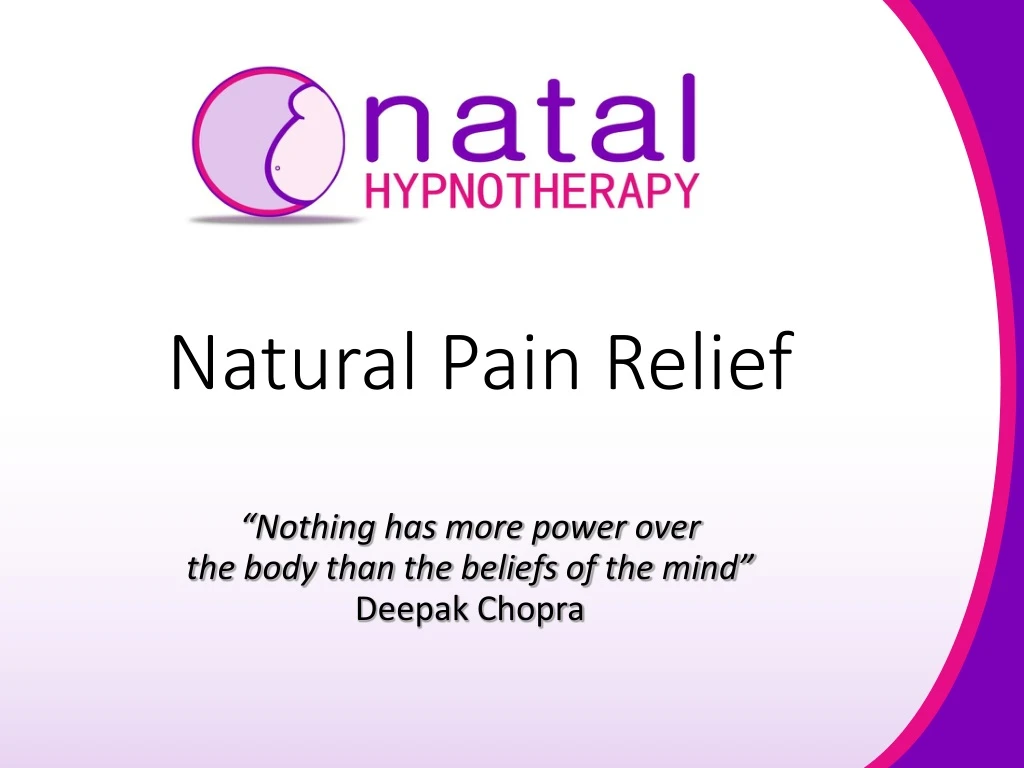 natural pain relief