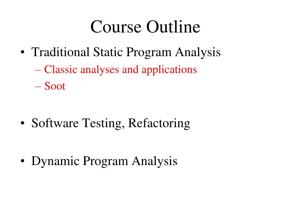 course outline