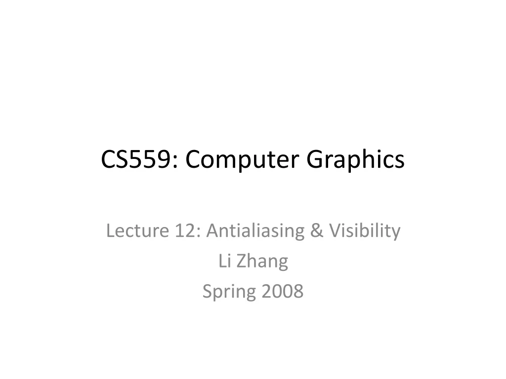 cs559 computer graphics