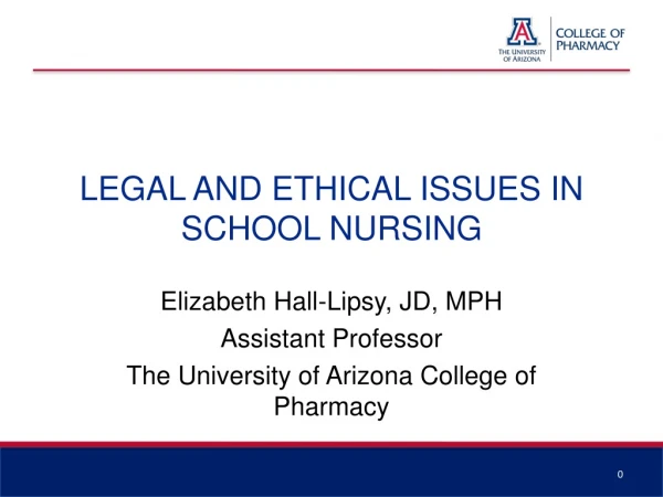 Legal and ethical Issues in school nursing