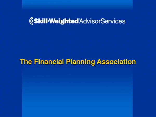 The Financial Planning Association