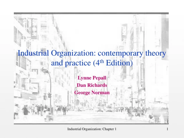 Industrial Organization: contemporary theory and practice (4 th  Edition)
