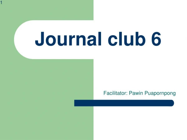 Journal club 6