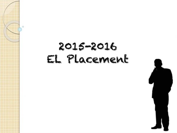 2015-2016  EL Placement