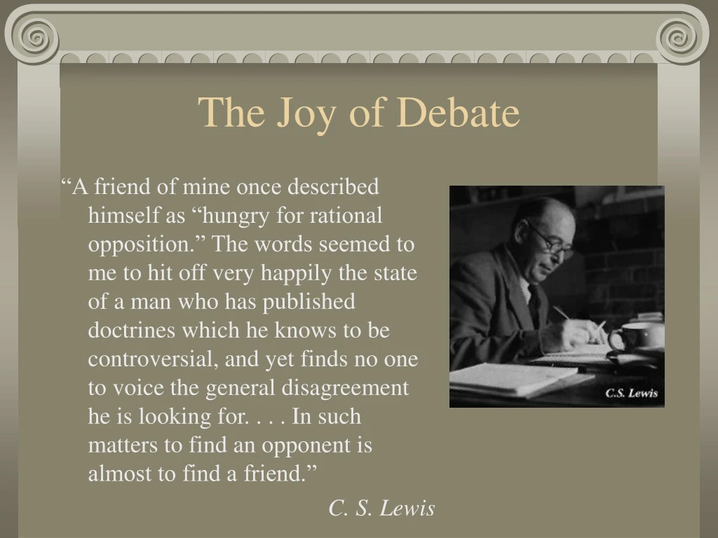 the joy of debate