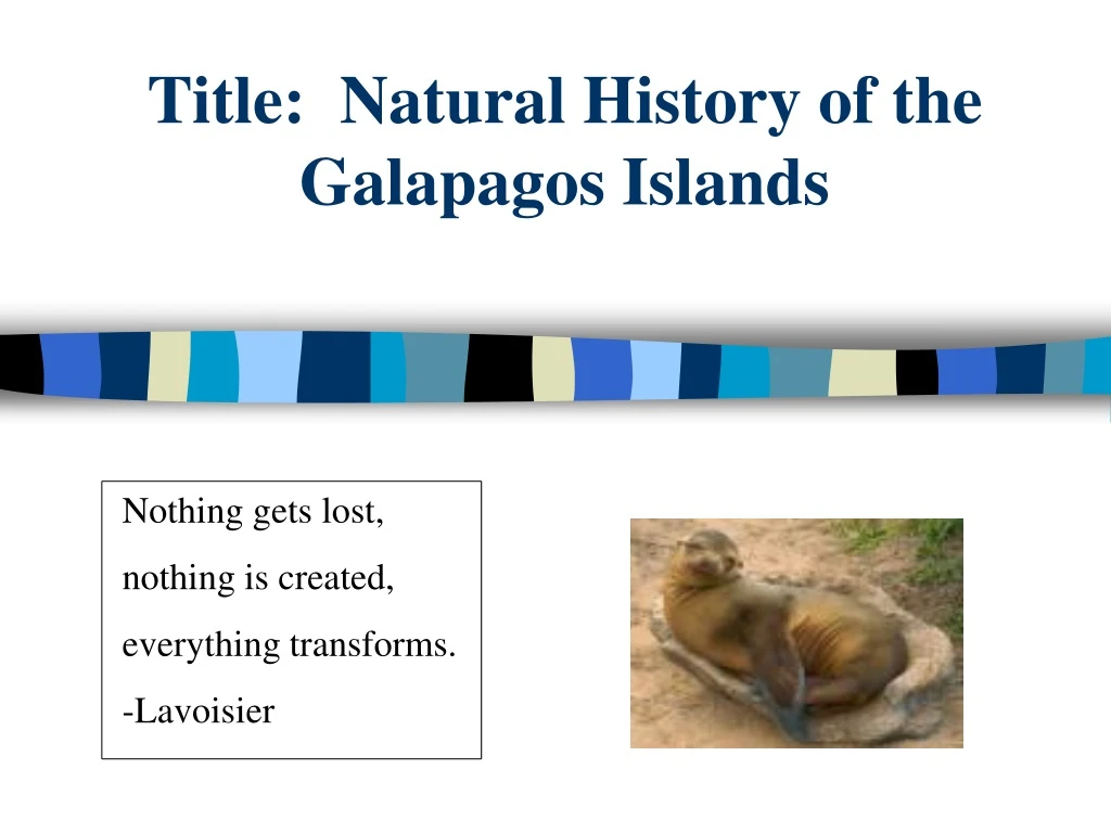 title natural history of the galapagos islands