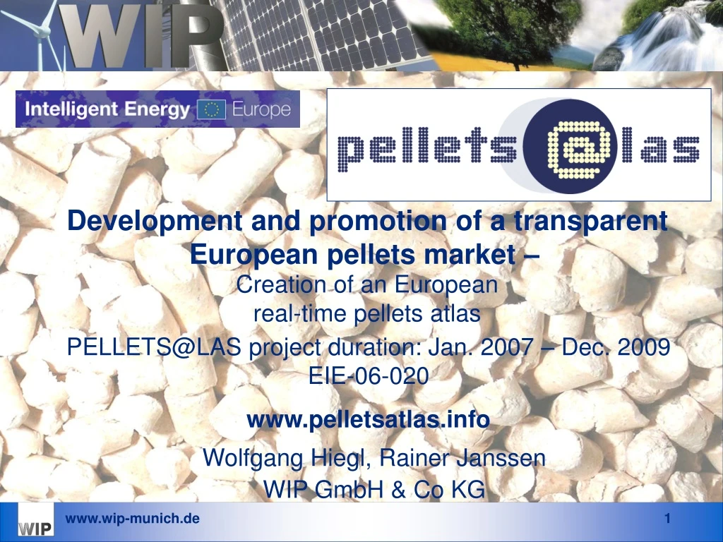 development and promotion of a transparent european pellets market