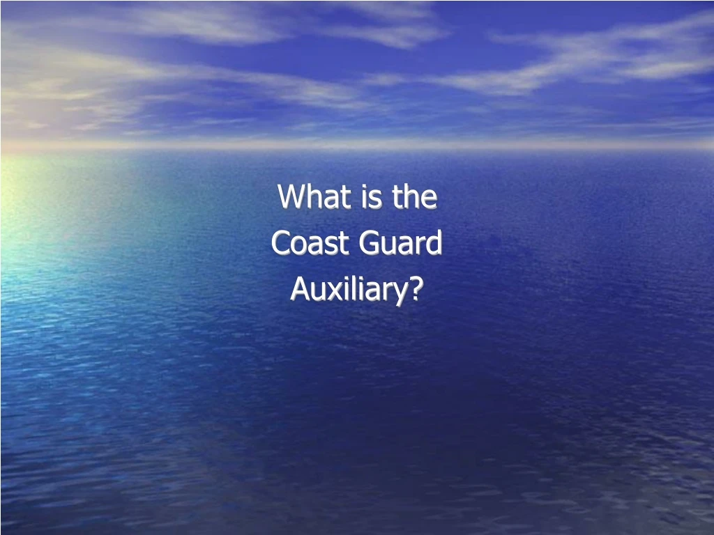 what is the coast guard auxiliary