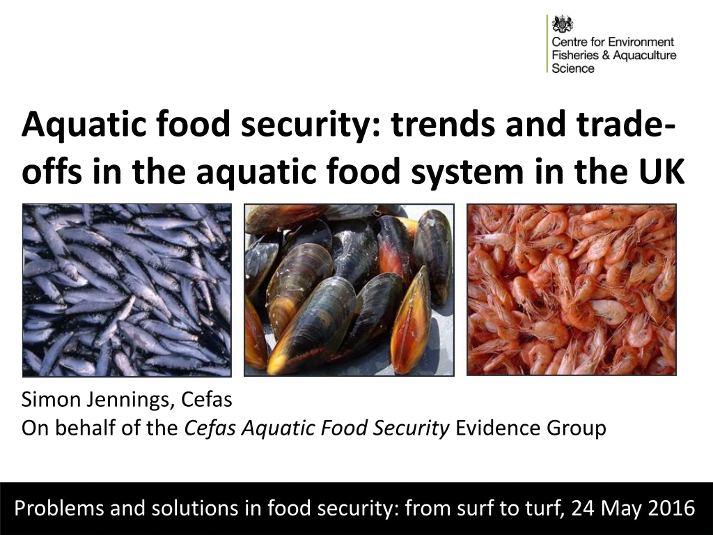 aquatic food security trends and trade offs