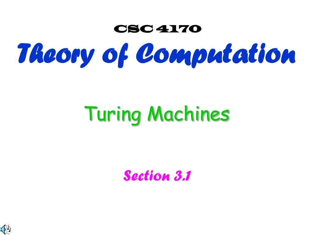 turing machines