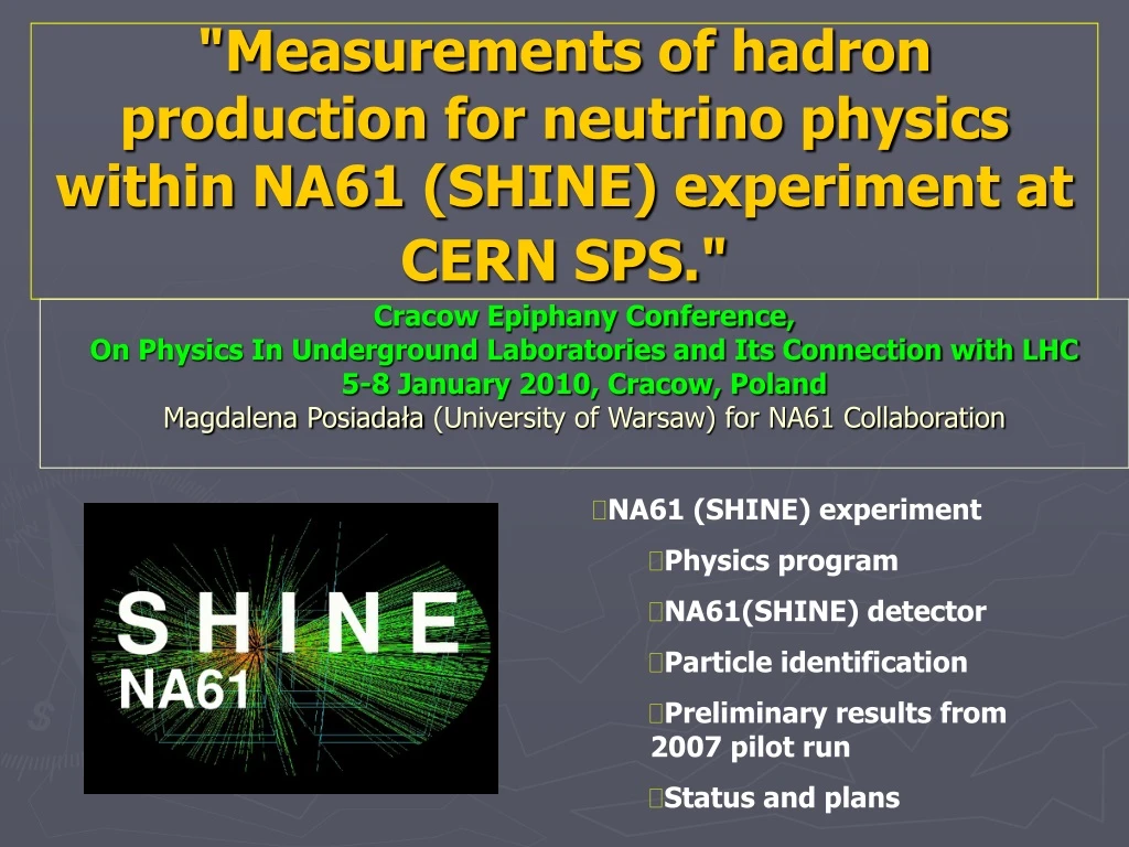 measurements of hadron production for neutrino physics within na61 shine experiment at cern sps