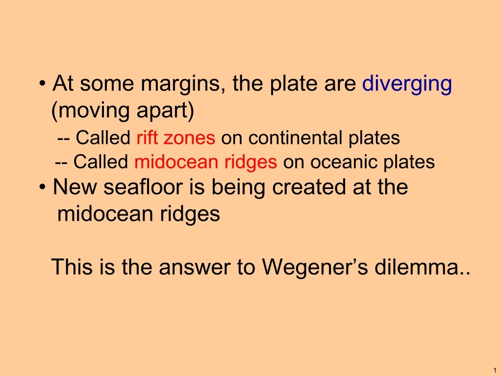 at some margins the plate are diverging moving