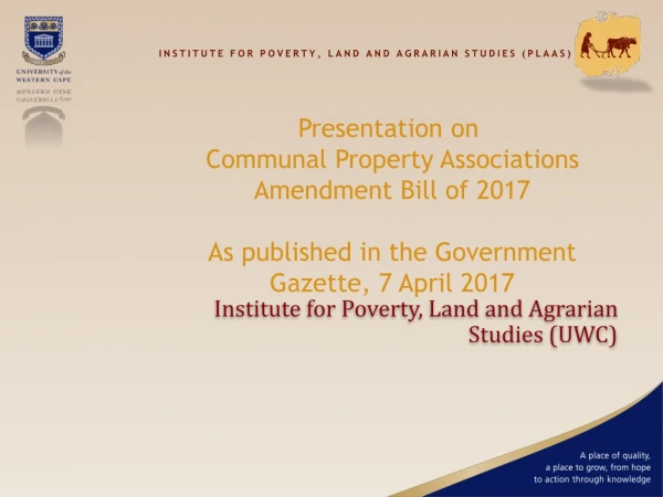 Institute for Poverty, Land and Agrarian Studies (UWC)