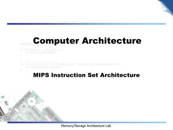 Computer Architecture