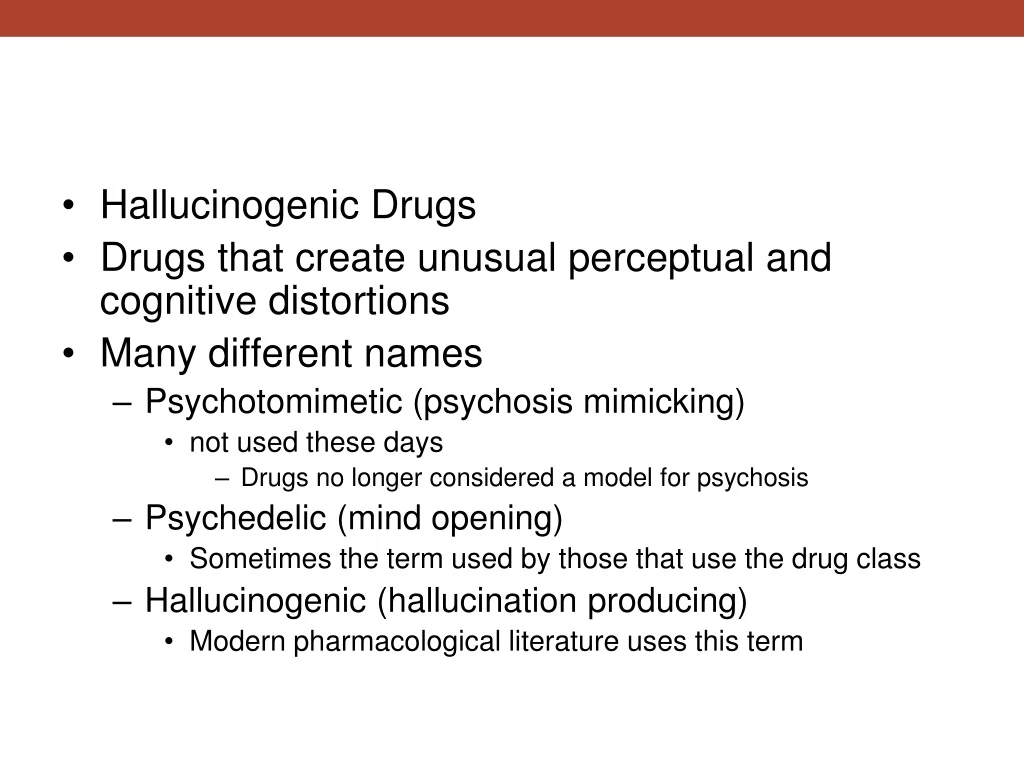 hallucinogenic drugs drugs that create unusual