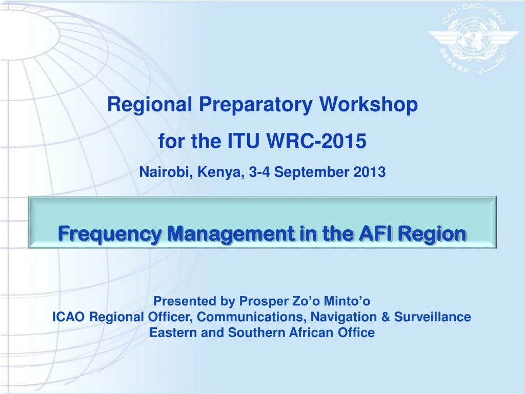 regional preparatory workshop