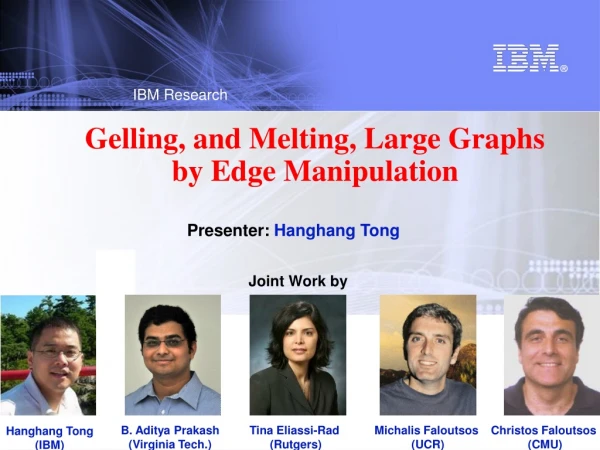 Gelling, and Melting, Large Graphs  by Edge Manipulation
