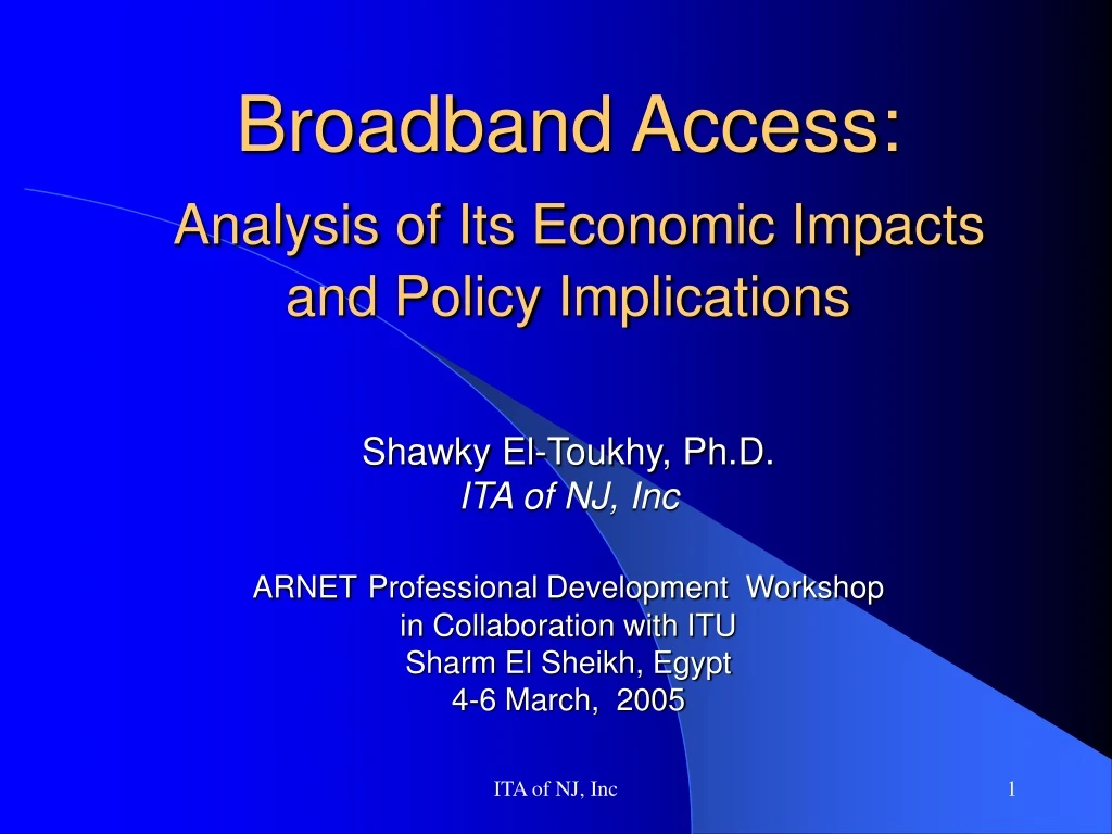broadband access analysis of its economic impacts
