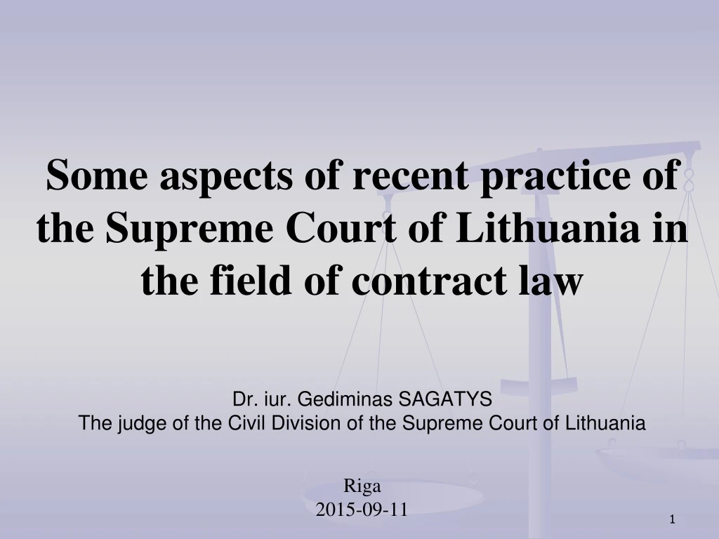 some aspects of recent practice of the supreme