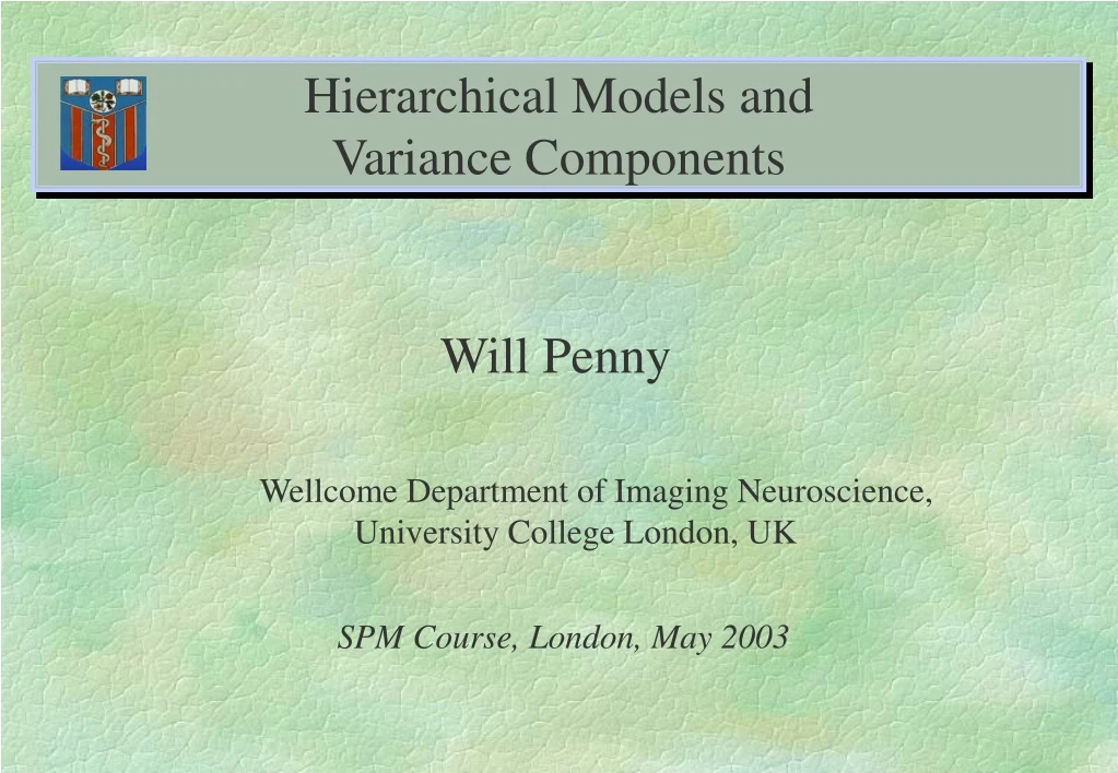 hierarchical models and variance components