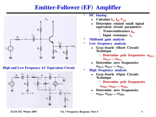 Emitter-Follower (EF)  Amplifier