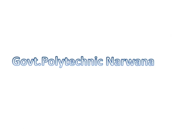 Govt.Polytechnic Narwana