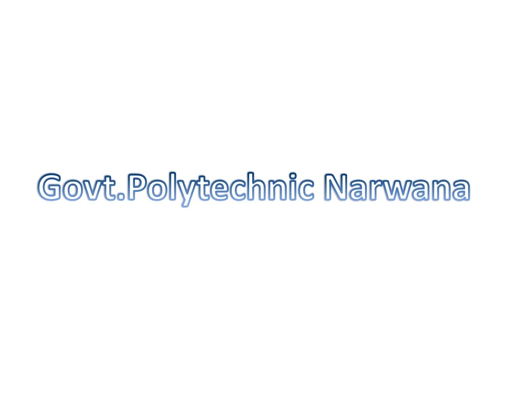 govt polytechnic narwana