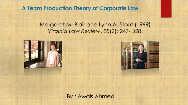 A Team Production Theory of Corporate Law