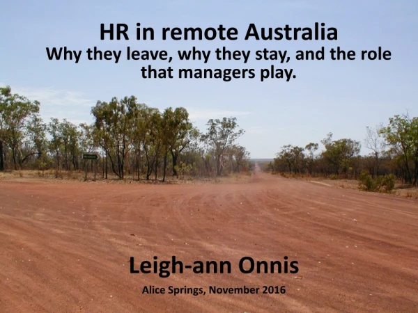 Leigh-ann Onnis Alice Springs, November 2016