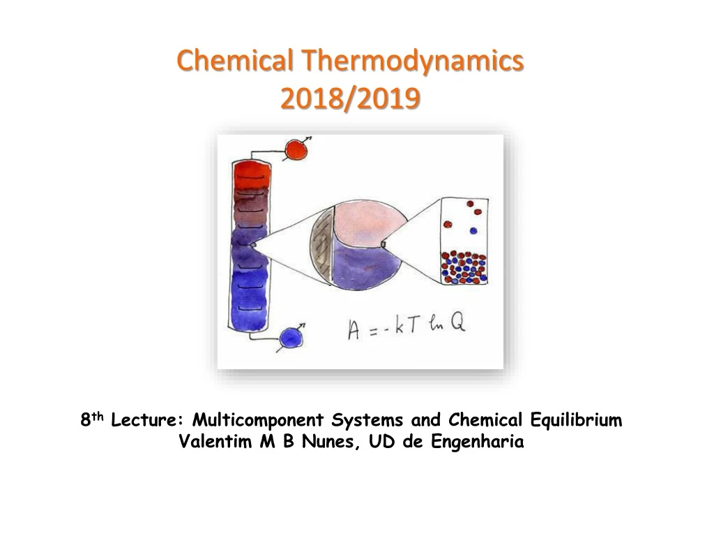 chemical thermodynamics 2018 2019