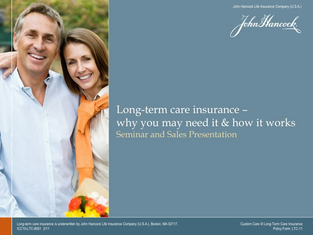 long term care insurance why you may need it how it works seminar and sales presentation