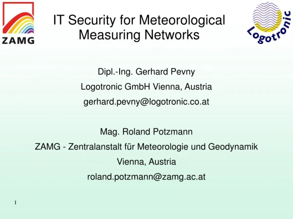 IT Security for Meteorological  Measuring Networks